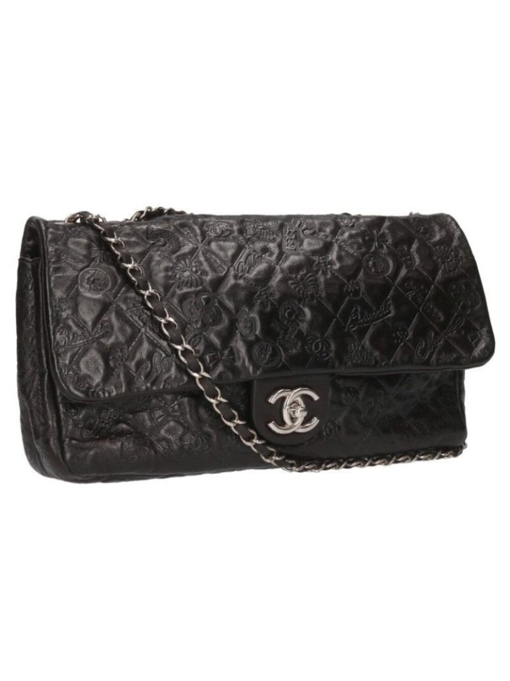 Chanel Quilted Icon Leather Chain Shoulder Bag